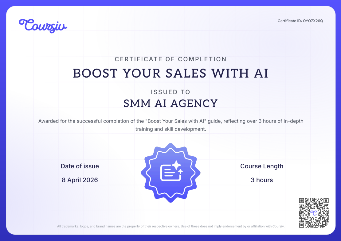 Boost Your Sales with AI Certificate
