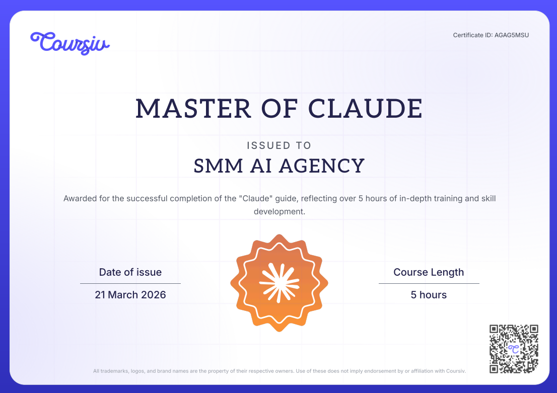 Master of Claude Certificate