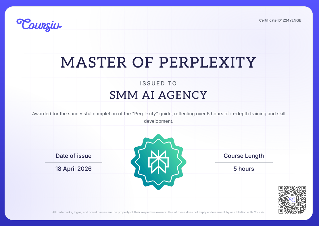 Master of Perplexity Certificate